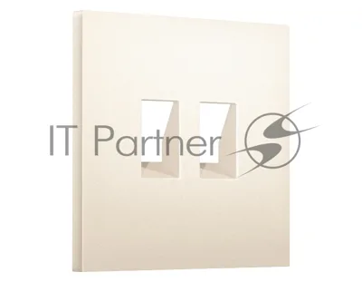 Лицевая панель SIGMA (Жемчужно-кремовый) для компьютерной/телефонной двойной розетки RJ-45/RJ-11 QUANT PRO