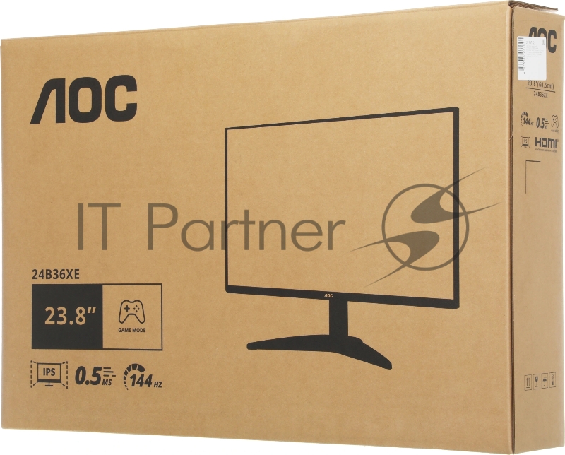 Монитор AOC 23.8" 24B36XE черный IPS LED 16:9 HDMI матовая 300cd 178гр/178гр 1920x1080 144Hz VGA FHD 2.5кг
