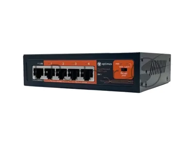 Коммутатор Optimus U1IC-2F2G/1G, 2×100 Мбит/с PoE+ + 2×1 Гбит/с PoE+ + 1×1 Гбит/с Uplink, настраиваемый