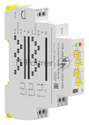 Реле циклическое TC реверсивное 2 контакта 12-240В AC/DC AC