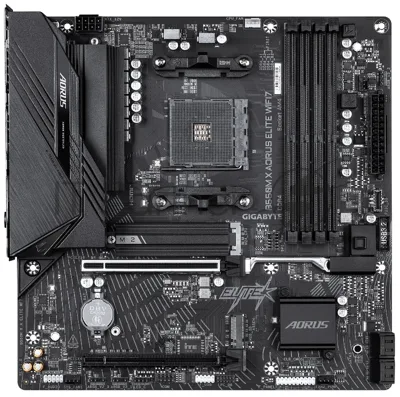 Материнская плата Gigabyte B550M X AORUS ELITE WIFI7, AM4, AMD B550, 4xDDR4, 4xSATA, 2xM.2, 1xPCIe 4.0 x16, 1xPCIe 3.0 x4, 1xHDMI, 1xDisplayPort, 1x 2.5Gb LAN, 4xUSB 3.2 Gen 1, 1xUSB Type-C, 2xUSB 2.0, 3x3.5 мм, 7.1, microATX