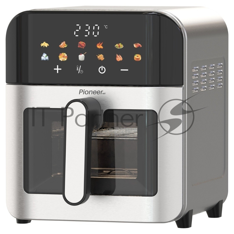 Аэрогриль Pioneer SM521D, стальной, 2100 Вт, сенсор, 12 программ
