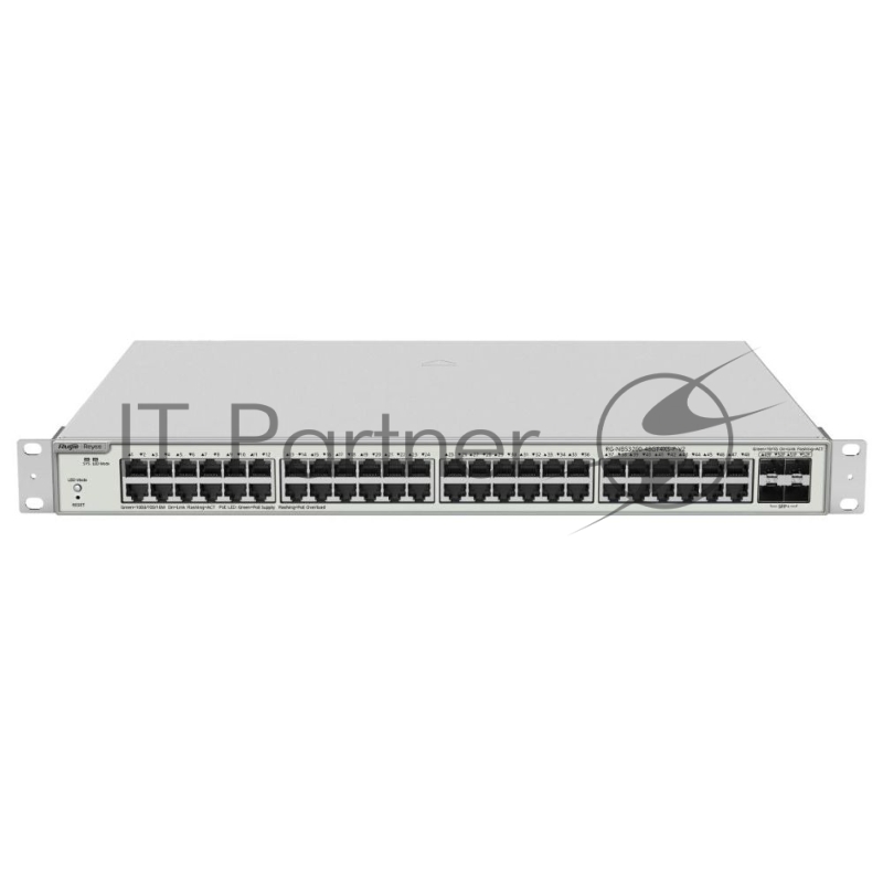 Коммутатор Ruijie Reyee RG-NBS3200-48GT4XS-P-V2, 48×1 Гбит/с PoE + 4×10 Гбит/с SFP+ Uplink, управляемый
