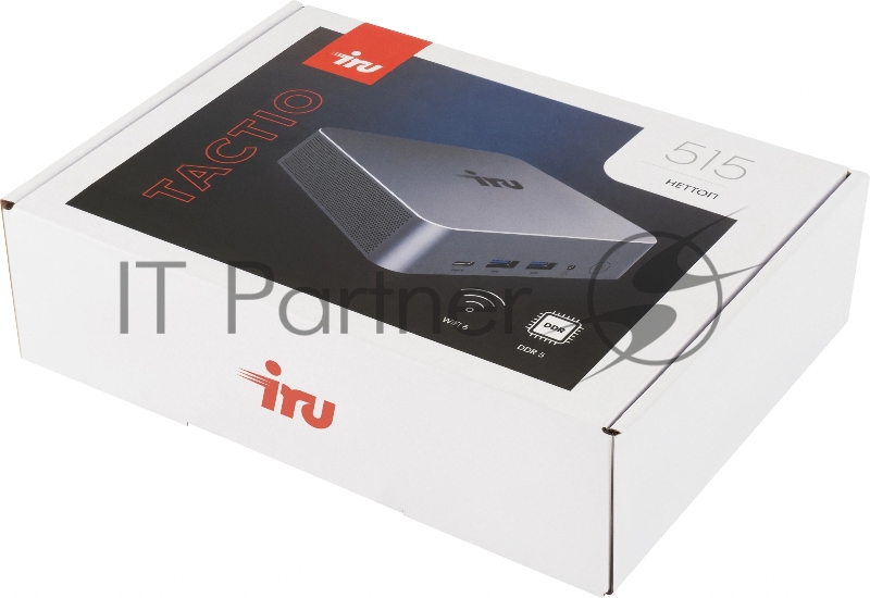 Неттоп IRU Tactio 515 i5 12450H (2) 16Gb SSD512Gb Iris Xe без ОС 2xGbitEth WiFi BT 100W серый (RUS) (2195519)