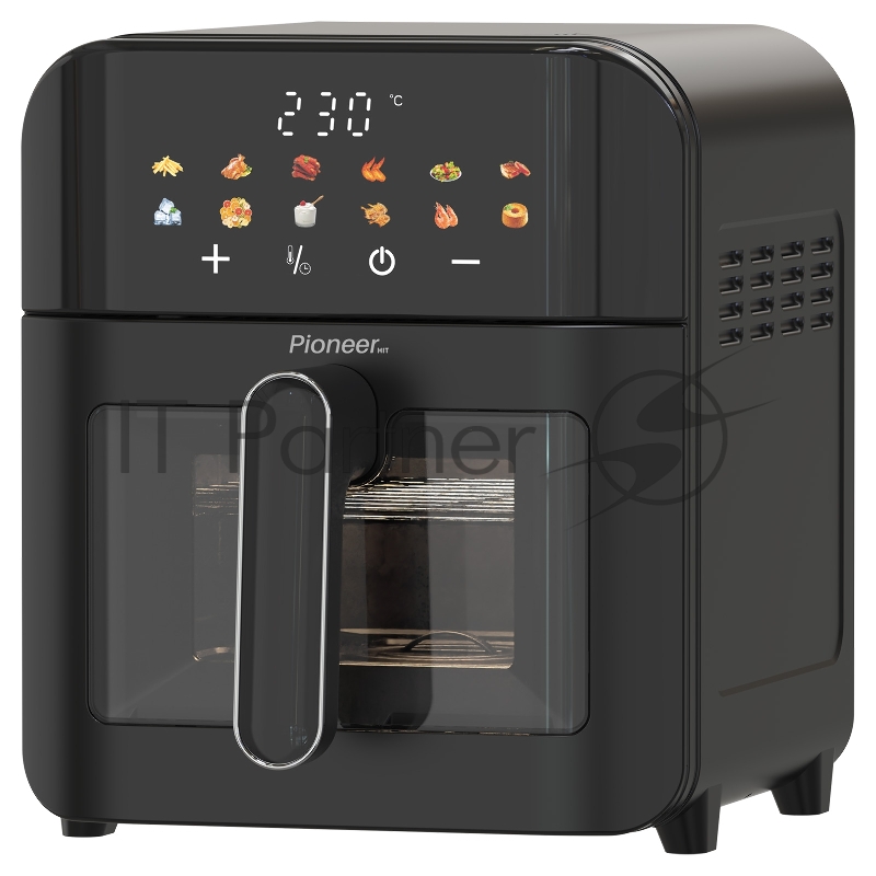 Аэрогриль Pioneer SM521D черный, 2100 Вт, 7 л, сенсор, 12 программ
