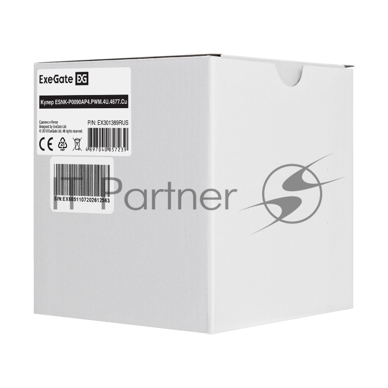 Кулер ExeGate ESNK-P0090AP4.PWM.4U.4677.Cu (Al+Cu, 4U, 6 тепл. трубок, LGA4677, Narrow, TDP 350W, PWM, 1300-3800RPM, 2 ball bearing, 4pin, 36.74db, на защелках, с термопастой, RET)