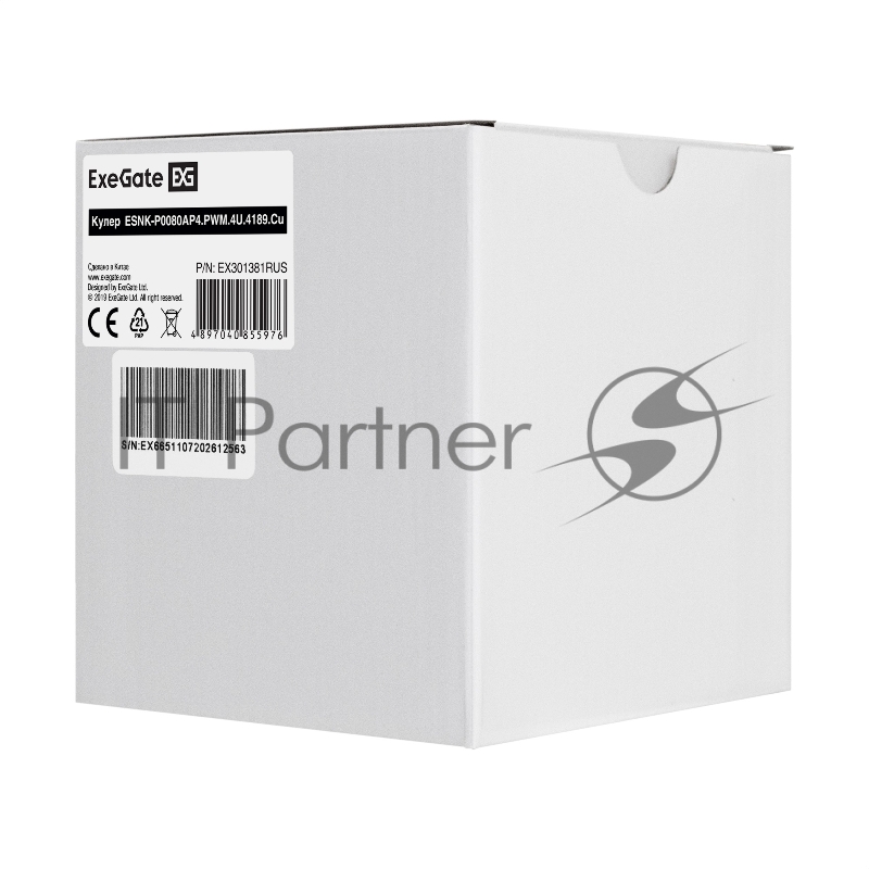 Кулер ExeGate ESNK-P0080AP4.PWM.4U.4189.Cu (Al+Cu, 4U, 6 тепл. трубок, LGA4189, Narrow, TDP 350W, PWM, 1300-3800RPM, 2 ball bearing, 4pin, 36.74db, на защелках, с термопастой, RET)