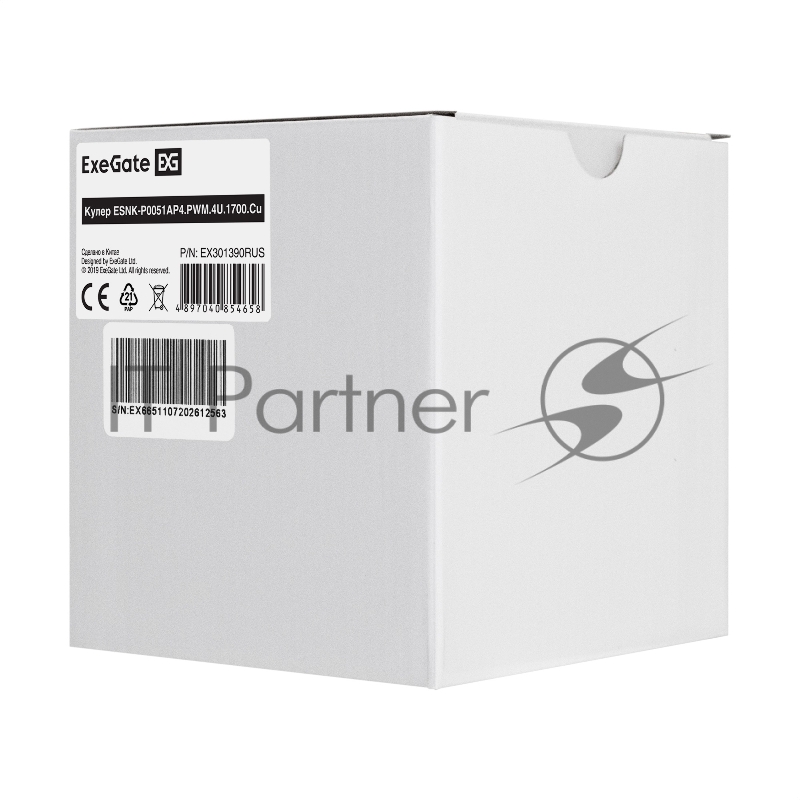 Кулер ExeGate ESNK-P0051AP4.PWM.4U.1700.Cu (Al+Cu, 4U, 5 тепл. трубок, LGA1954/1851/1700, TDP 265W, Fan 92mm, PWM, 1300-3800RPM, 2 ball bearing, 4pin, 40db, на винтах, с термопастой, RET)