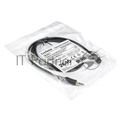 Удлинитель звуковой ExeGate EX-CCA-423-1.8 (3.5mm Jack M/3.5mm Jack F, 1,8м, позолоченные контакты)