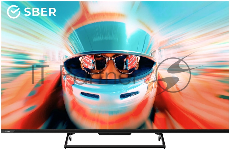 Телевизор Sber 43" SDF-43UQ7000MBA черный DLED+QLED UHD 60Hz Smart TV Салют ТВ 2GB/32GB