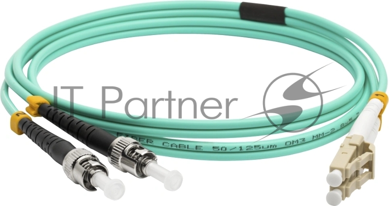 Патч-корд Lanmaster LAN-2LC-2ST/OM3-1.0 2x9/125 OS1/OS2 LC дуплекс-ST дуплекс 1м LSZH
