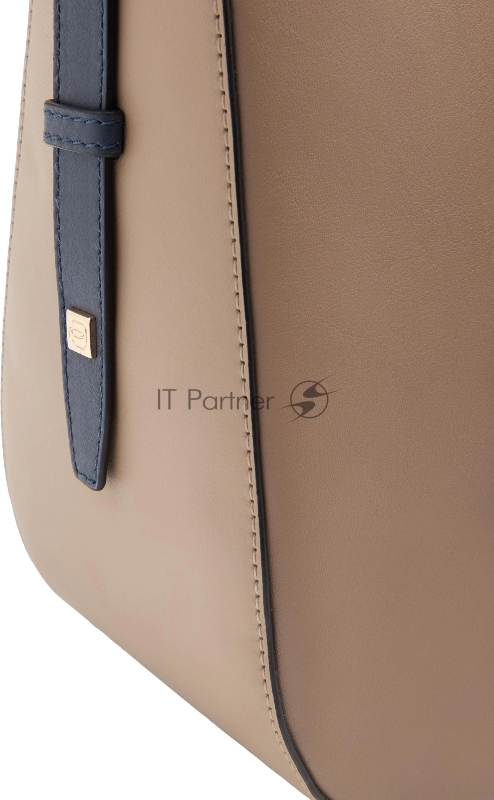Деловая сумка тоут женская Piquadro Circle BD7136W92/TOBLU с отделением для ноутбука 14" бежевая/голубая натур.кожа
