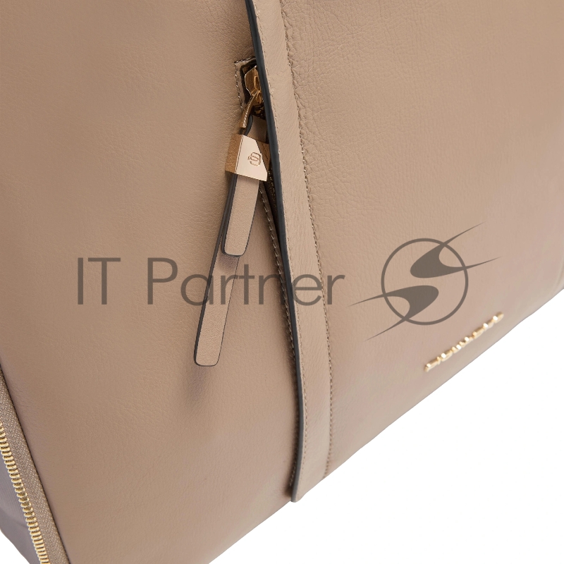 Деловая сумка женская Piquadro Circle CA4021W92/TOBLU с отделением для ноутбука 15.6" бежевая/голубая натур.кожа