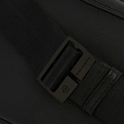 Сумка поясная мужская Piquadro Russel CA7153W137/N черная натур.кожа