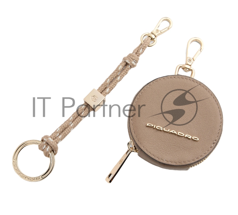 Ключница Piquadro Circle PC7139W92/TOBLU бежевый натур.кожа