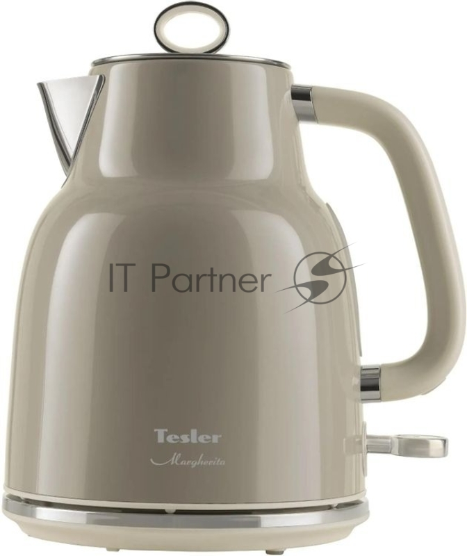 Чайник электрический Tesler KT-1760 серый, 1.7 л, 2200 Вт, скрытый нагревательный элемент
