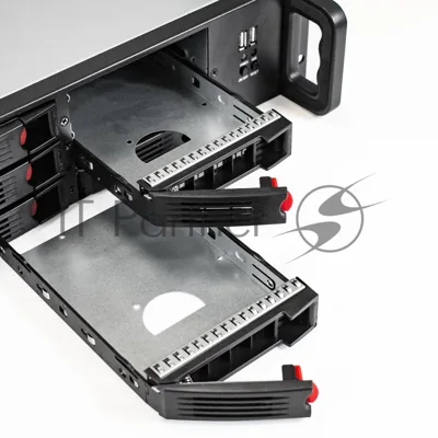Серверная платформа ExeGate Pro 2U650-HS09 <RM 19", высота 2U, глубина 650, Redundant БП 2x1300W, 9xHotSwap, 2*USB>