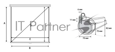 Экран Lumien 200x200 см Eco Picture LEP-100103 1:1 настенно-потолочный рулонный