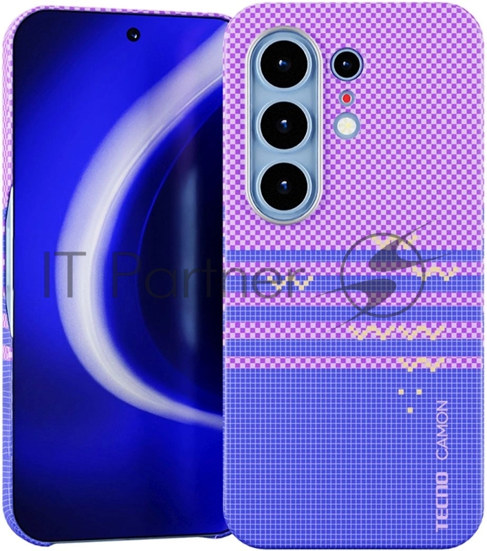 Чехол (клип-кейс) KRUTOFF для Tecno Camon 50 Ultra фиолетовый (1071712)