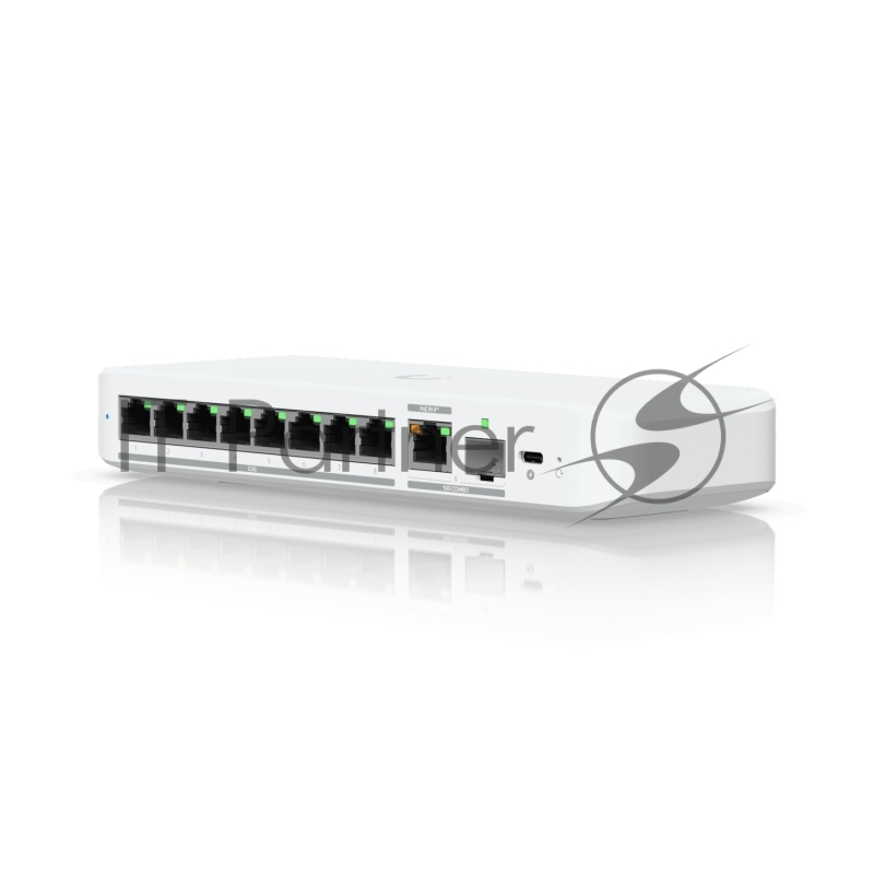 Коммутатор Ubiquiti UniFi Switch Flex 2.5G, 8×2.5 Гбит/с + 1×10 Гбит/с Combo Uplink, управляемый