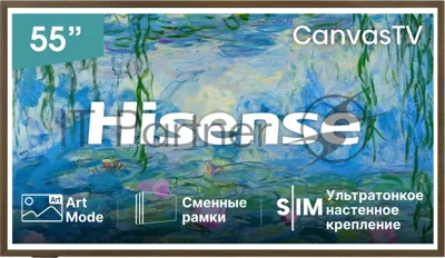 Телевизор Hisense 55" 55S7S  угольно-серый QLED, 4K Ultra HD, СМАРТ ТВ, HomeOS