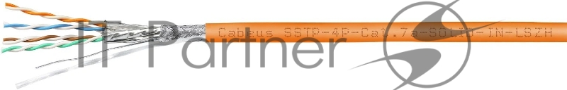 Кабель Cabeus SSTP-4P-CAT.7A-SOLID-IN-LSZH кат.7A S/FTP 4 пары LSZH внутренний 305м оранжевый