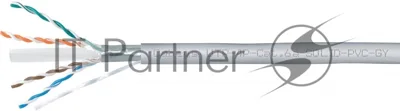 Кабель информационный Cabeus UTP-4P-CAT.6A-SOLID-PVC-GY кат.6A U/UTP 4 пары PVC внутренний 305м серый