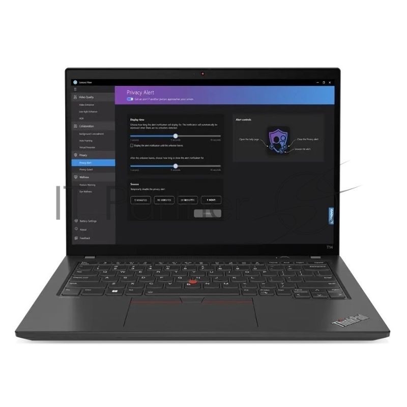 Ноутбук Lenovo ThinkPad T14 Gen 4/14"/IPS/Intel Core i7 1355U/32GB/512GB SSD/Intel Iris Xe Graphics/Windows 11 Home/черный/1.37kg