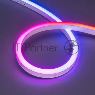 Светодиодная лента герметичная SPI MOONLIGHT-SIDE-B84-12x17mm 24V RGB-PX7 (18 W/m, IP67, 5m, wire x2) (Arlight, Силикон) | 041014 | Arlight