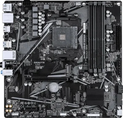 Материнская плата Gigabyte B450M D3HP WIFI6E, AM4, AMD B450, 4xDDR4, 4xSATA 6Gb/s, 2xM.2, 1xPCIe 3.0 x16, 1xPCIe 2.0 x1, 2xHDMI, 1xDisplayPort, 1x1Gb LAN, 4xUSB 3.2 Gen 1, 3xUSB 2.0, 3x3.5 мм, 7.1, microATX