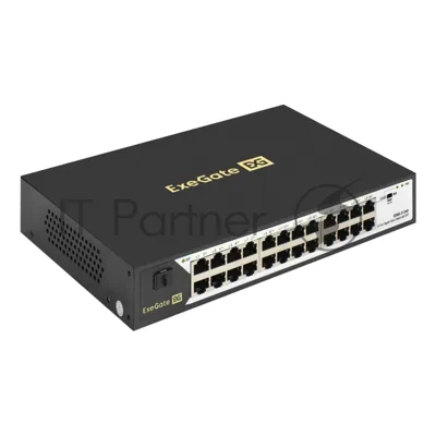 Коммутатор ExeGate EDGS-2124D, 24×1 Гбит/с + 1×1 Гбит/с SFP, управляемый