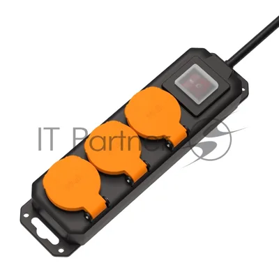 Удлинитель силовой Filum FL-PEC-3SCH-SW-IP44 с выключателем, IP44, 3 розетки Schuko с кабелем 3х1.5 длиной 1.5 м.