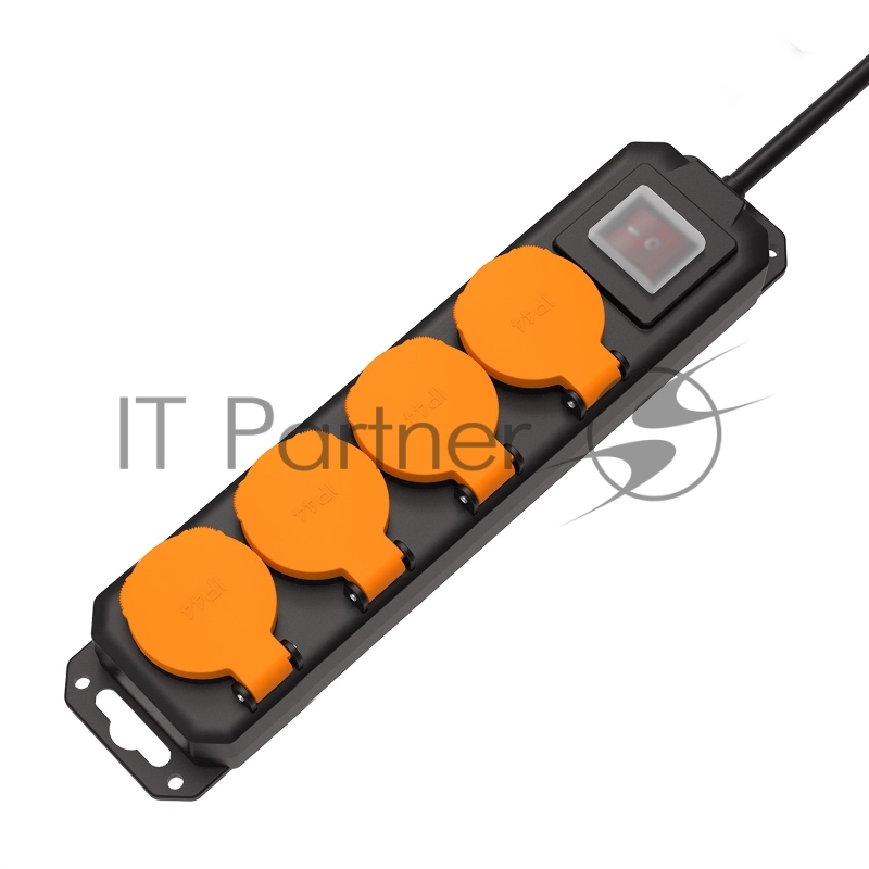 Удлинитель силовой Filum FL-PEC-4SCH-SW-IP44 с выключателем, IP44, 4 розетки Schuko с кабелем 3х1.5 длиной 1.5 м.