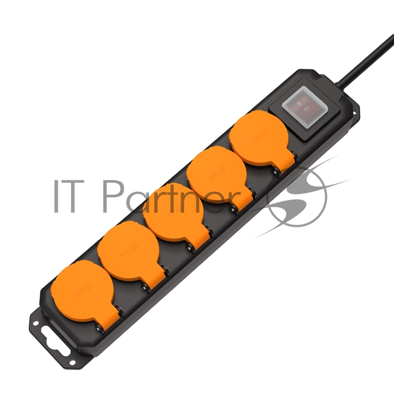 Удлинитель силовой Filum FL-PEC-5SCH-SW-IP44 с выключателем, IP44, 5 розеток Schuko с кабелем 3х1.5 длиной 1.5 м.