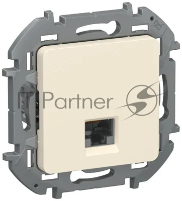 Inspiria Слоновая кость Розетка компьютерная RJ45 кат.6 UTP  | 6738311 | IEK