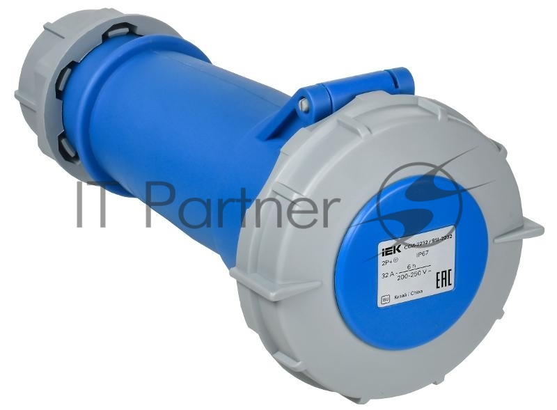 Розетка переносная ССИ-2232 32А-6ч 220В 2P+PE IP67| PSR21-032-3-0-67| IEK