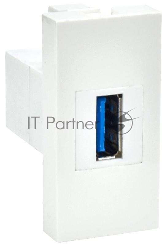 PRIMER РКЮ-10-00-П Розетка USB A 3.0 (1 мод.) бел. | PR-KK40D-RU-0-1-A3-K01 | IEK