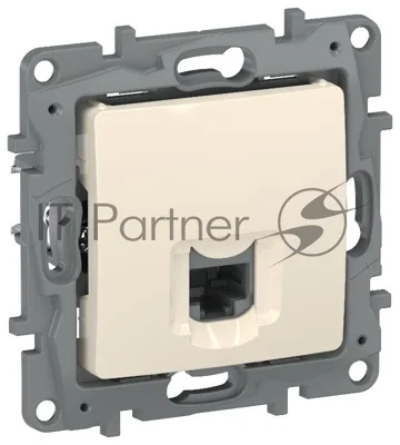 Etika Слоновая кость Розетка компьютерная RJ45 кат.5Е UTP  | 6723411 | IEK