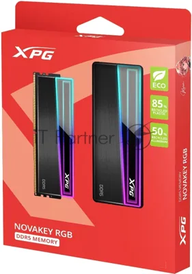 Память DDR5 2x16GB 6000MHz A-Data AX5U6000C3016G-DCNKRBK XPG Novakey RGB RTL Gaming PC5-48000 CL30 DIMM UDIMM ECC 288-pin 1.4В kit single rank с радиатором Ret