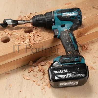 Дрель-шуруповерт Makita DDF490WVE, 18 В, 2 Ач, 50 Нм, бесщеточный