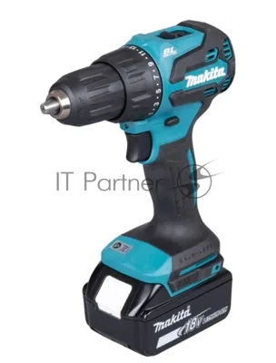 Дрель-шуруповерт Makita DHP490F005, 18 В, 3 Ач, 50 Нм, бесщеточный, ударный