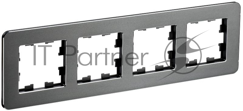 BRITE Рамка 4-ая РУ-4-1-Бр металл титан RE | BR-M42-M-01-K48 | IEK
