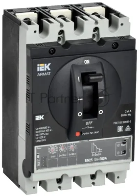 ARMAT Авт. выкл. лит. корпус 3P G 85кА 250А эл. станд. | AR-MCCB-3G-085-0250A-ELSC | IEK