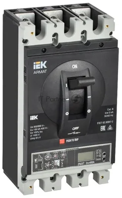 ARMAT Авт. выкл. лит. корпус 3P I 150кА 630А эл. пр. | AR-MCCB-3I-150-0630A-ELPC | IEK