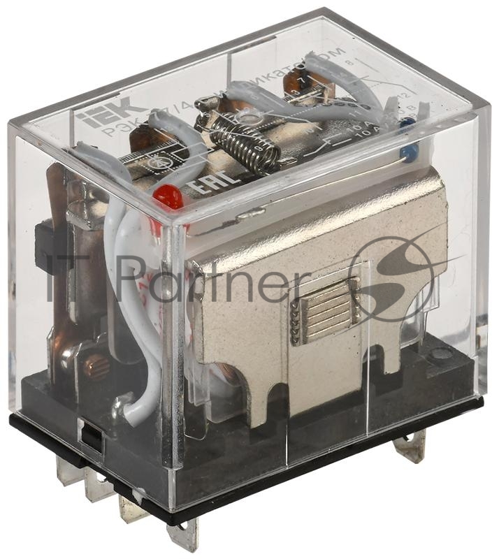 Реле РЭК77/4(LY4) с индикацией 10А 12В DC  | RRP10-4-10-012D-LED | IEK
