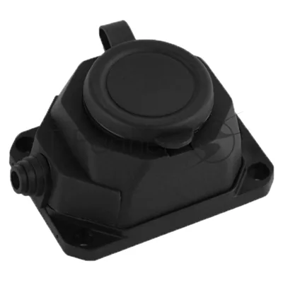 Колодка AY-KA ОУ 1-ая каучук с/з 16A IP44 черная (5510000)