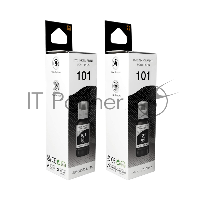 Комплект 2 шт. Чернила 101 (NV-C13T03V14A)  для Epson L4150  (70 мл) Black
