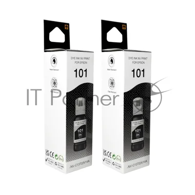 Комплект 2 шт. Чернила 101 (NV-C13T03V14A)  для Epson L4150  (70 мл) Black
