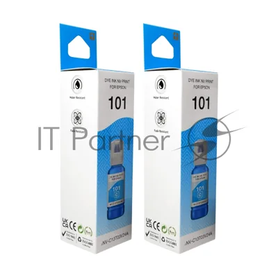 Комплект 2 шт. Чернила 101 (NV-C13T03V24A)  для Epson L4150  (70 мл) Cyan