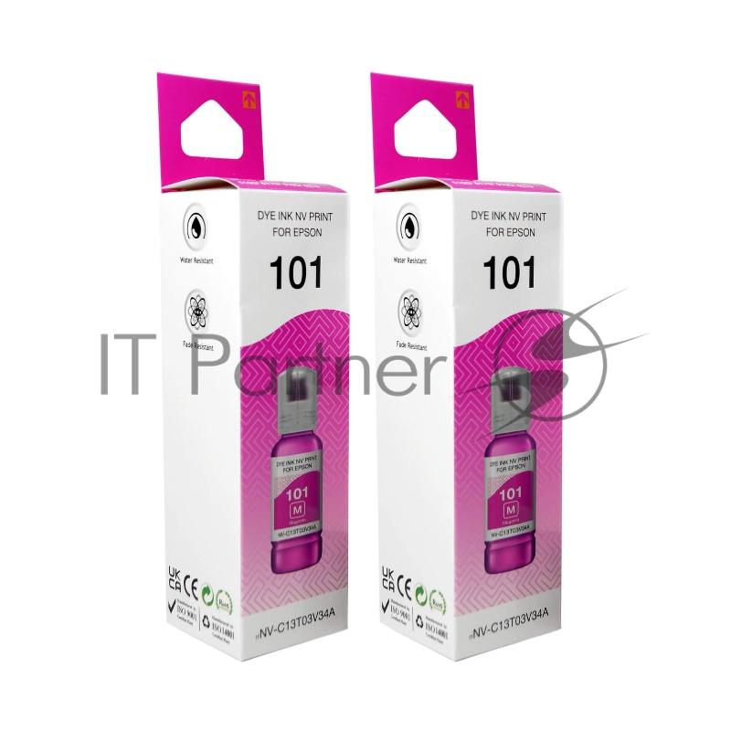 Комплект 2 шт. Чернила 101 (NV-C13T03V34A)  для Epson L4150  (70 мл) Magenta